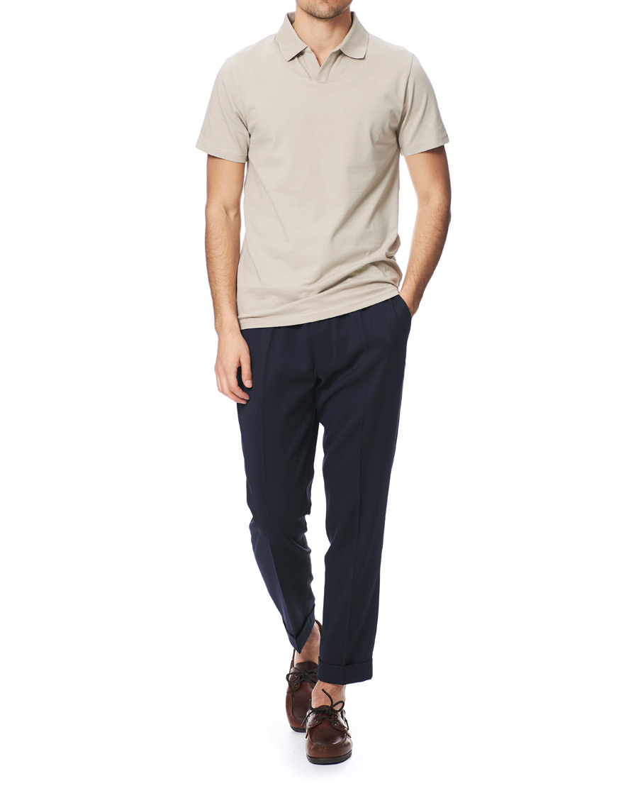 Homme | Polos | Filippa K | Soft Lycra Polo T-Shirt Light Sage