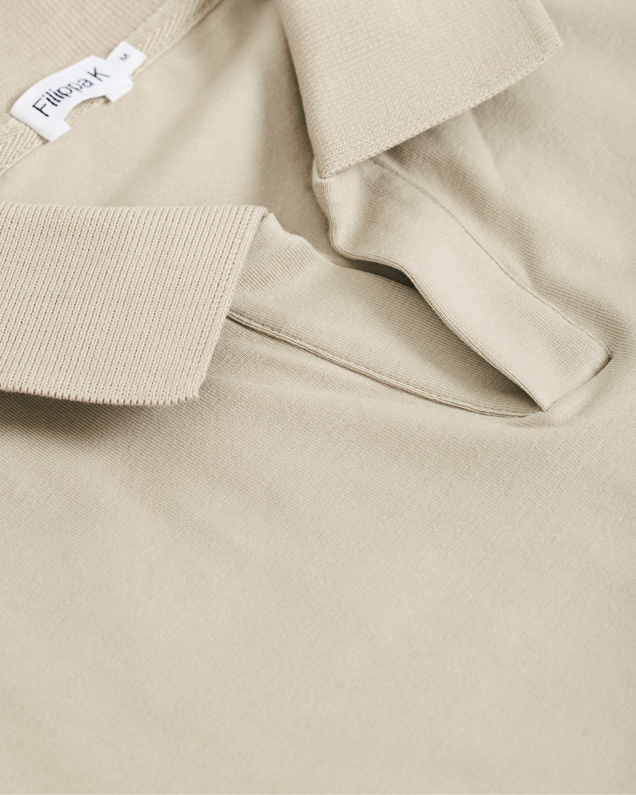 Homme | Polos | Filippa K | Soft Lycra Polo T-Shirt Light Sage