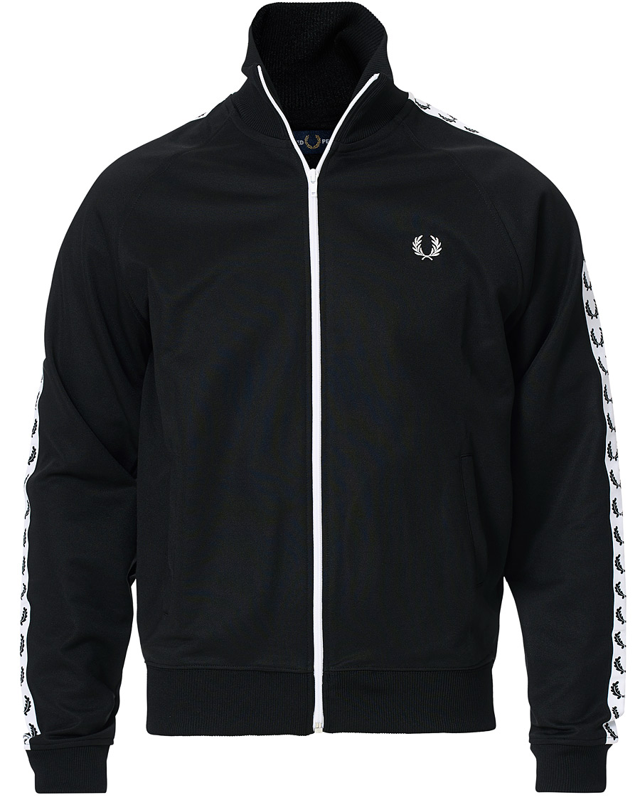 Heren | Truien | Fred Perry | Taped Track Jacket Black