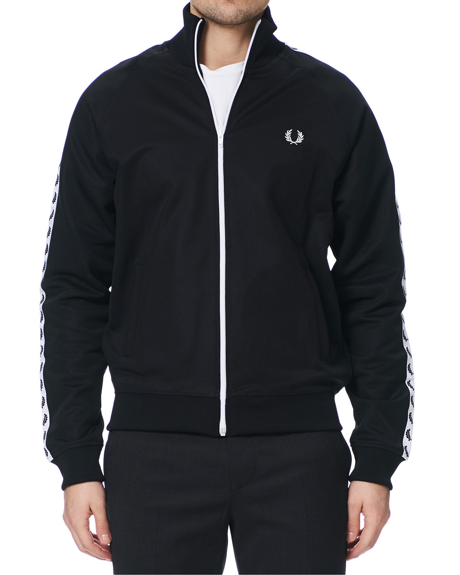 Heren | Truien | Fred Perry | Taped Track Jacket Black