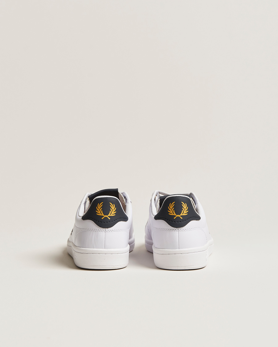 Homme | Fred Perry B721 Leather Sneakers White/Navy | Fred Perry | B721 Leather Sneakers White/Navy