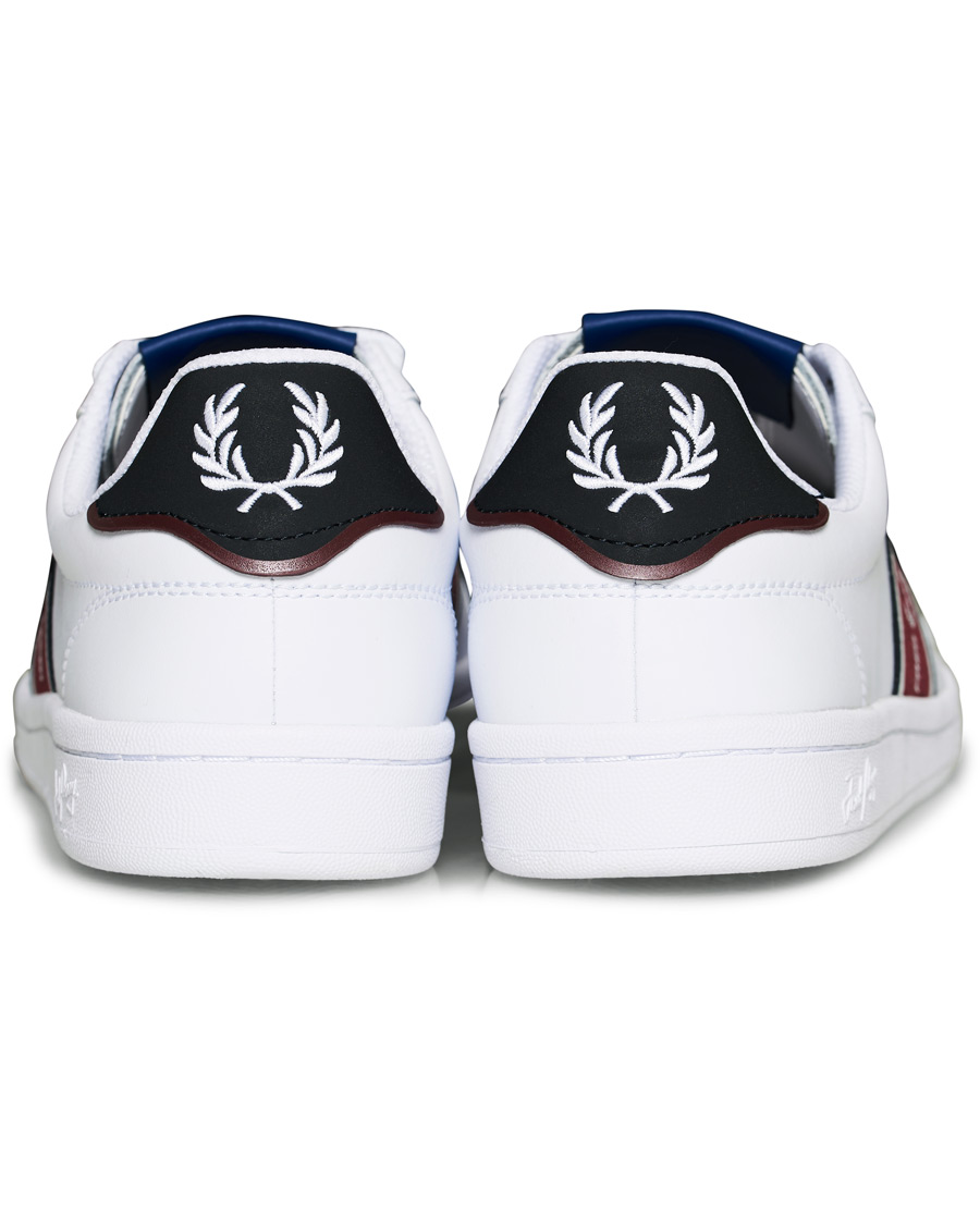 Homme | Fred Perry B721 Leather/Webbing Sneaker White/Navy | Fred Perry | B721 Leather/Webbing Sneaker White/Navy