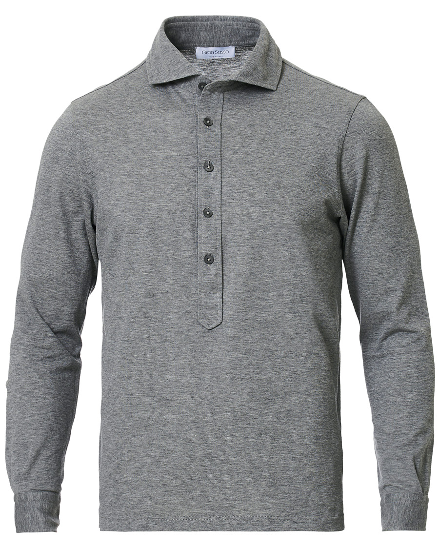 Homme | Chemises | Gran Sasso | Popover Shirt Grey