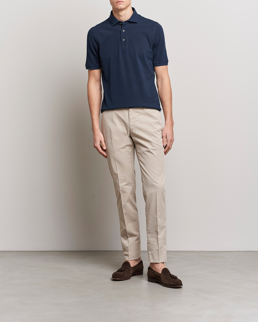 Heren | Polo's | Gran Sasso | Washed Polo Navy