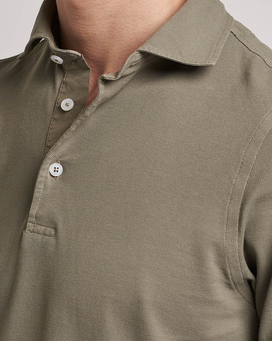 Homme | Polos | Gran Sasso | Washed Polo Concrete Beige