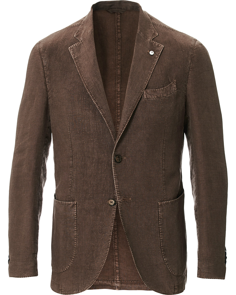 Homme | Blazers | L.B.M. 1911 | Jack Regular Fit Linen Blazer Brown