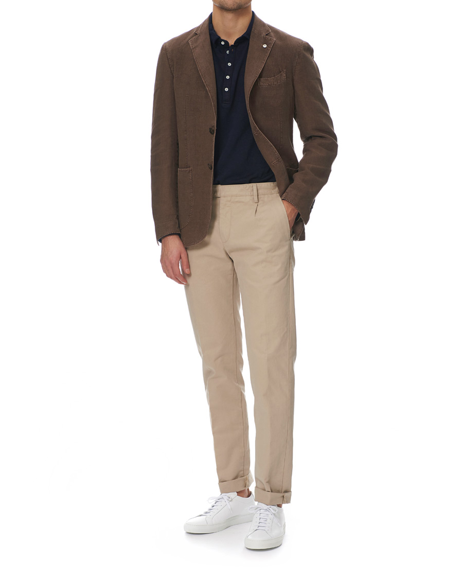 Homme | Blazers | L.B.M. 1911 | Jack Regular Fit Linen Blazer Brown