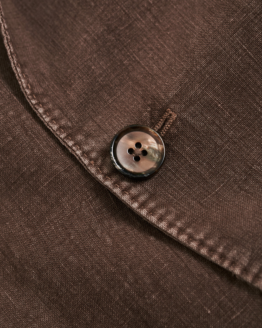 Homme | Blazers | L.B.M. 1911 | Jack Regular Fit Linen Blazer Brown