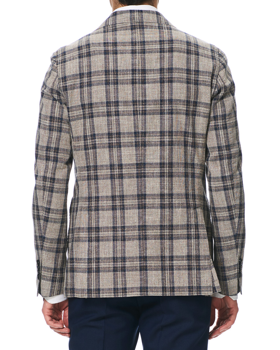 Homme | Blazers | L.B.M. 1911 | Jack Regular Fit Checked Cotton Blazer Beige/Navy