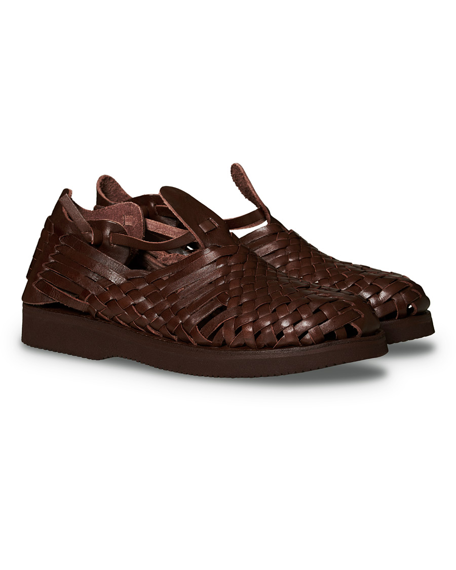 Heren | Yuketen Cruz Braided Sandal Dark Brown Calf | Yuketen | Cruz Braided Sandal Dark Brown Calf