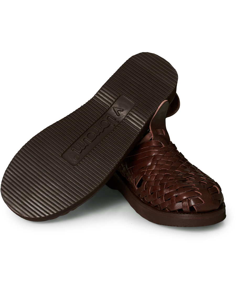 Heren | Yuketen Cruz Braided Sandal Dark Brown Calf | Yuketen | Cruz Braided Sandal Dark Brown Calf
