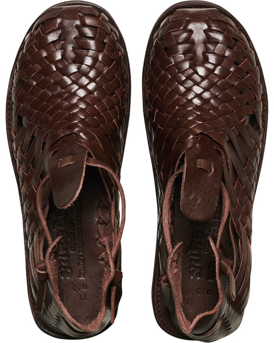 Heren | Yuketen Cruz Braided Sandal Dark Brown Calf | Yuketen | Cruz Braided Sandal Dark Brown Calf