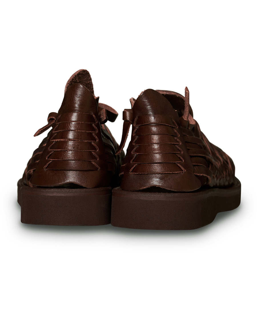 Heren | Yuketen Cruz Braided Sandal Dark Brown Calf | Yuketen | Cruz Braided Sandal Dark Brown Calf