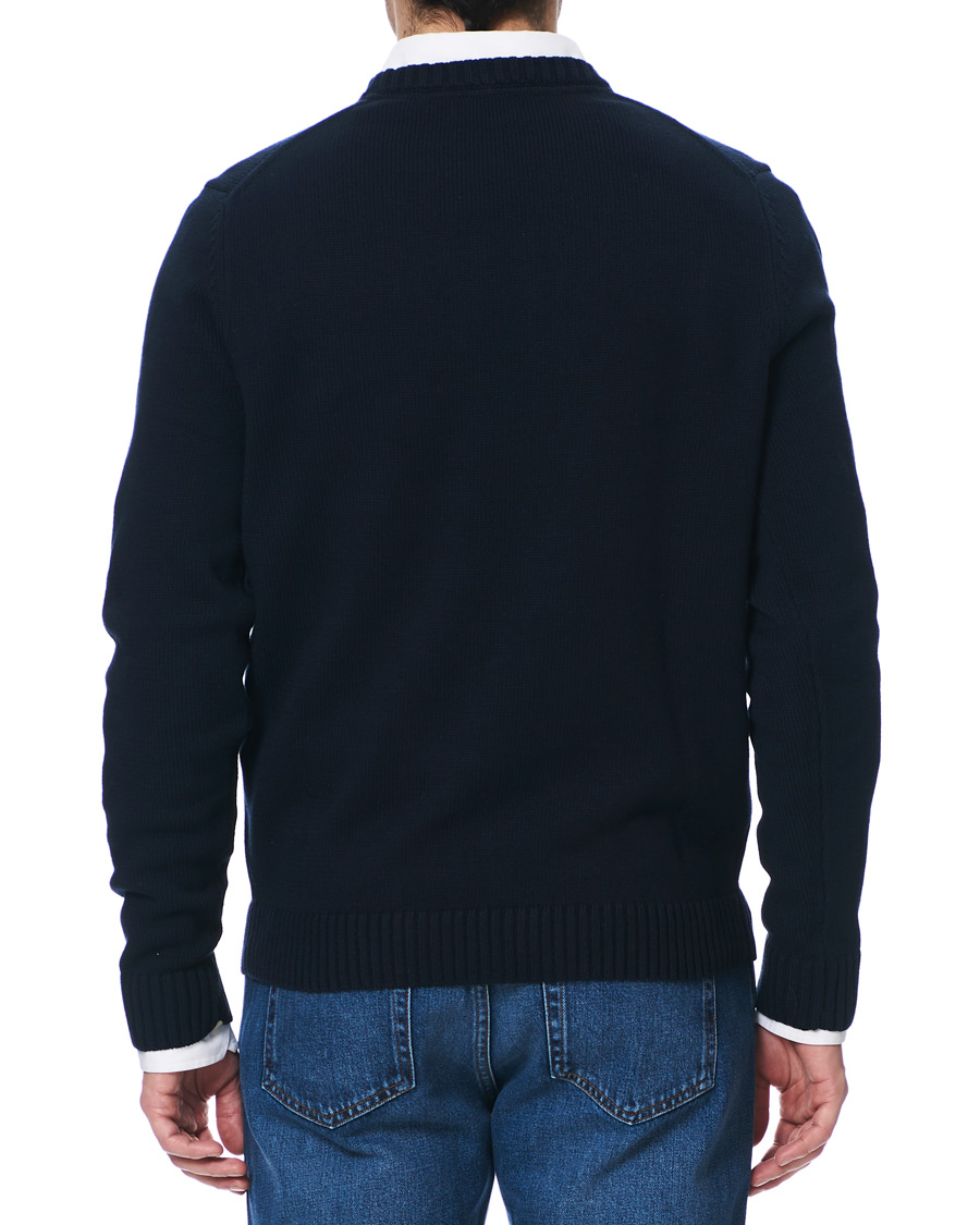 Heren | Truien | Henri-Lloyd | Henri Lloyd Cross Flag Knitted Crew Neck Navy