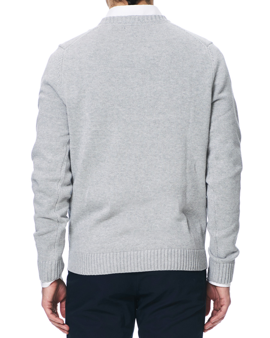 Heren | Truien | Henri-Lloyd | Henri Lloyd Cross Flag Knitted Crew Neck Grey Melange