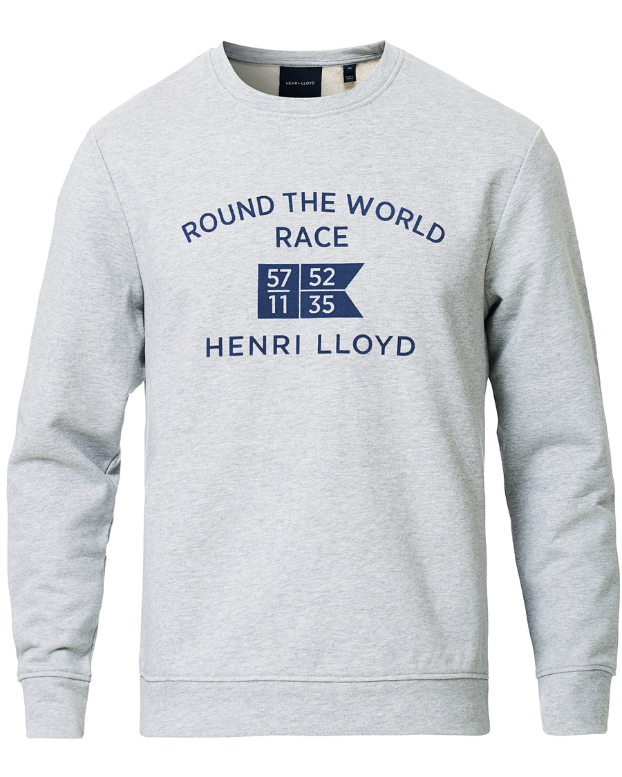 Heren | Truien | Henri-Lloyd | Henri Lloyd RWR Crew Neck Sweatshirt Grey Melange
