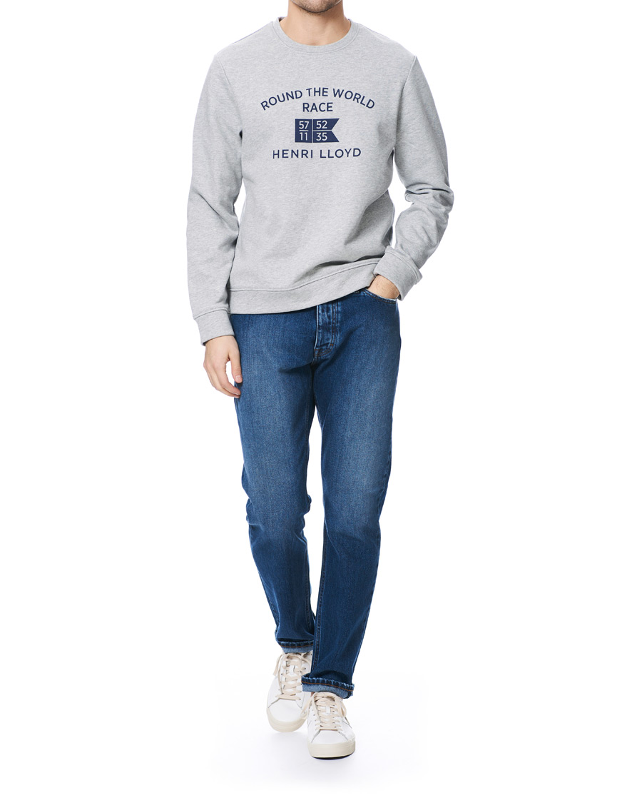Heren | Truien | Henri-Lloyd | Henri Lloyd RWR Crew Neck Sweatshirt Grey Melange