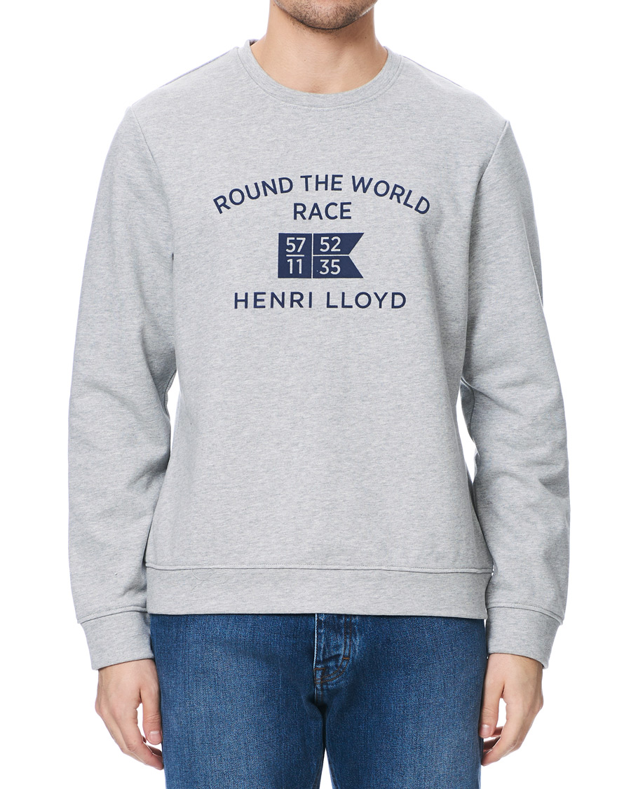 Heren | Truien | Henri-Lloyd | Henri Lloyd RWR Crew Neck Sweatshirt Grey Melange