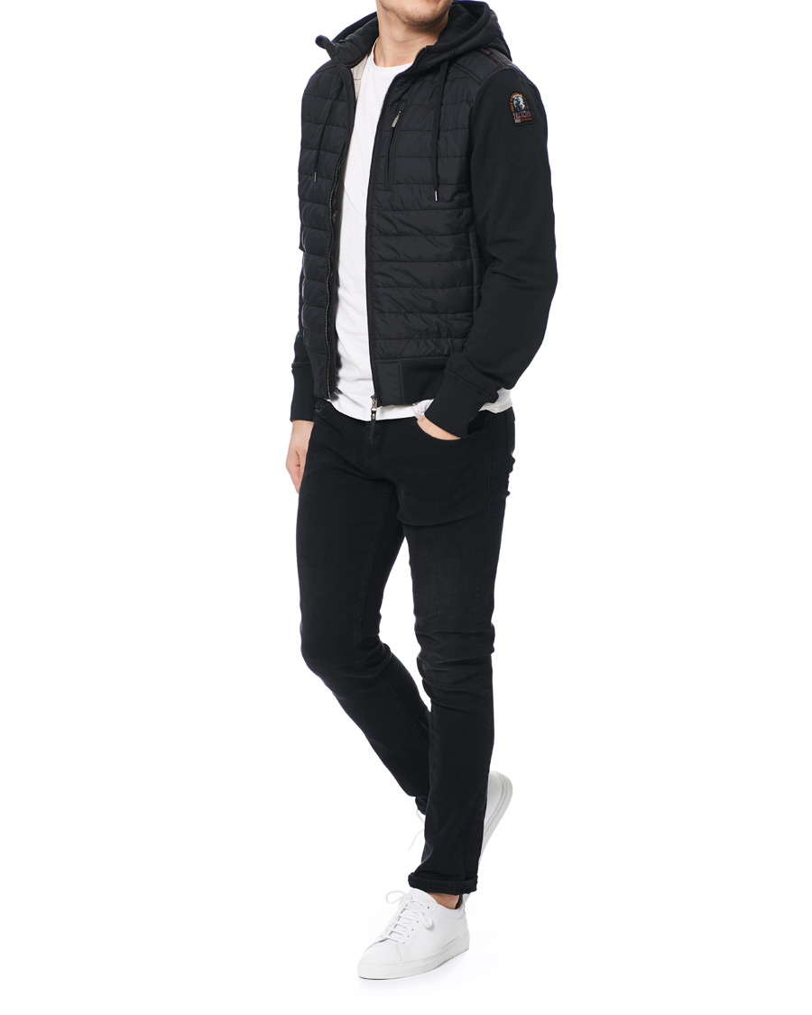Heren | Jassen | Parajumpers | Ivor Fleece & Puffer Hooded Jacket Black