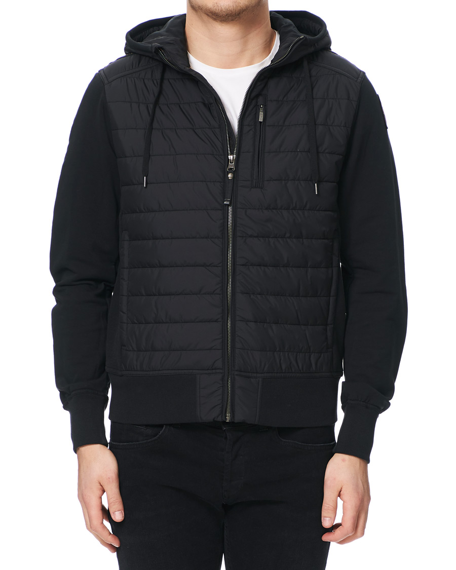 Heren | Jassen | Parajumpers | Ivor Fleece & Puffer Hooded Jacket Black