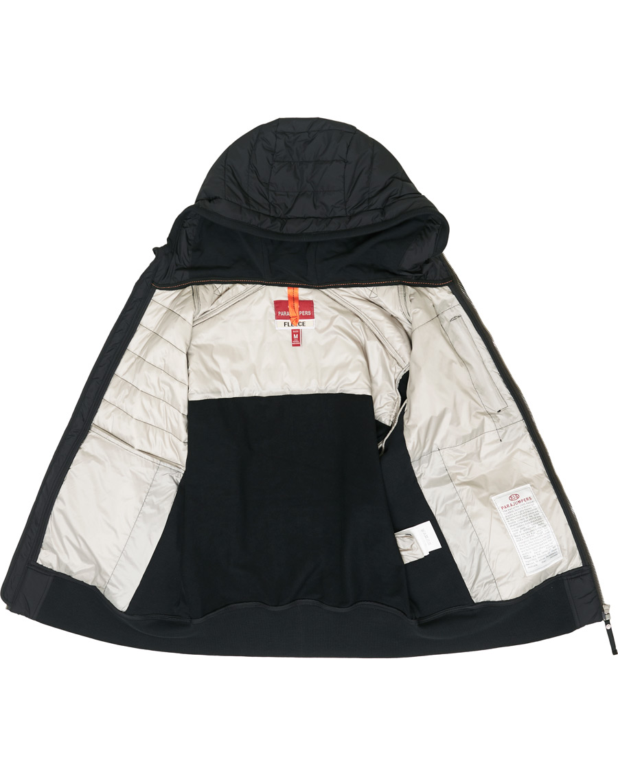 Heren | Jassen | Parajumpers | Ivor Fleece & Puffer Hooded Jacket Black