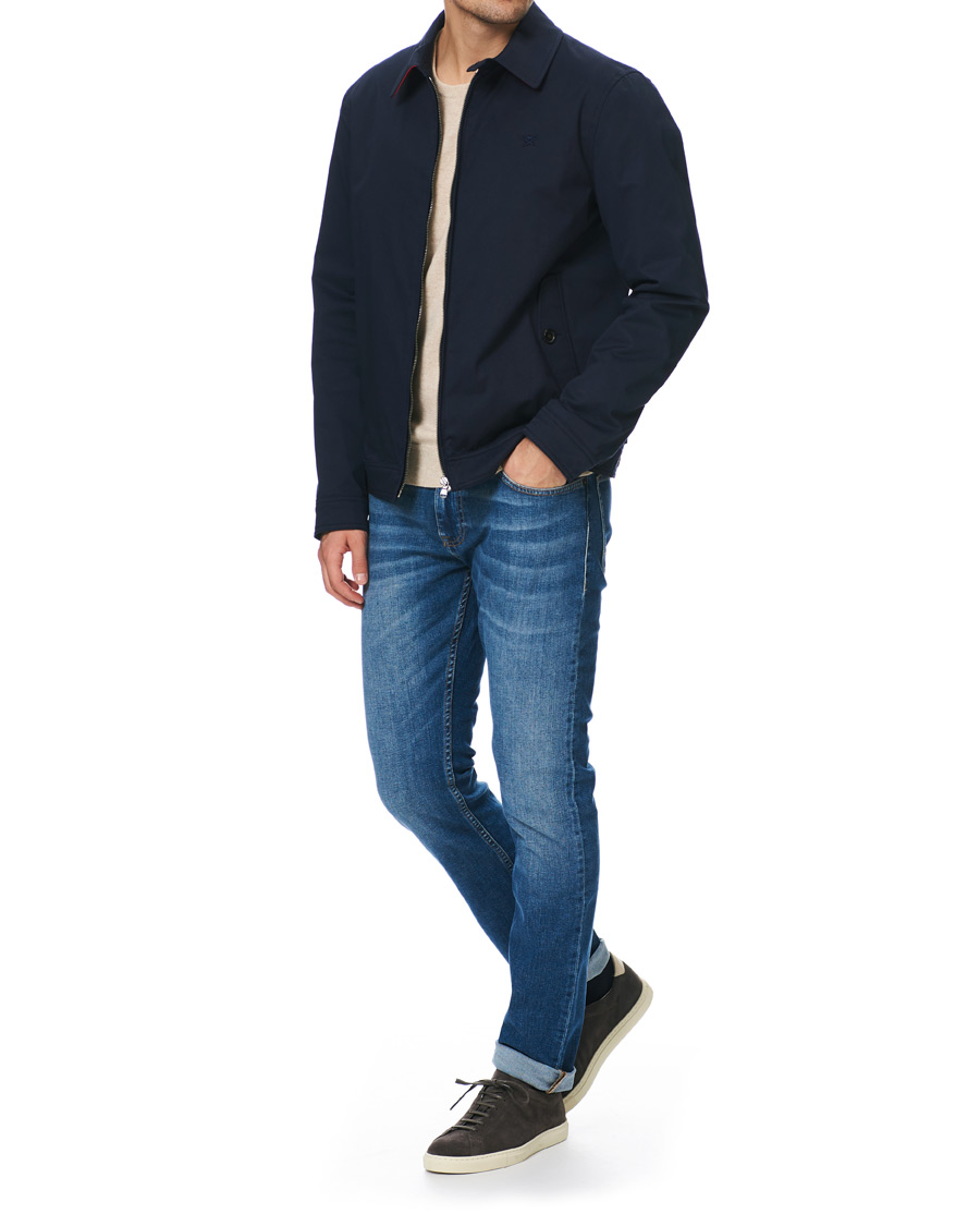 Homme | Manteaux Et Vestes | Hackett | Cotton Harrington Jacket Navy