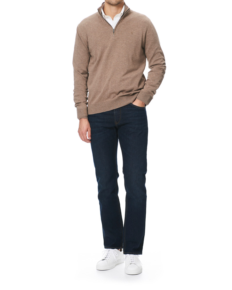 Homme | Pulls Et Tricots | Hackett | Cotton/Silk Half -Zip Taupe