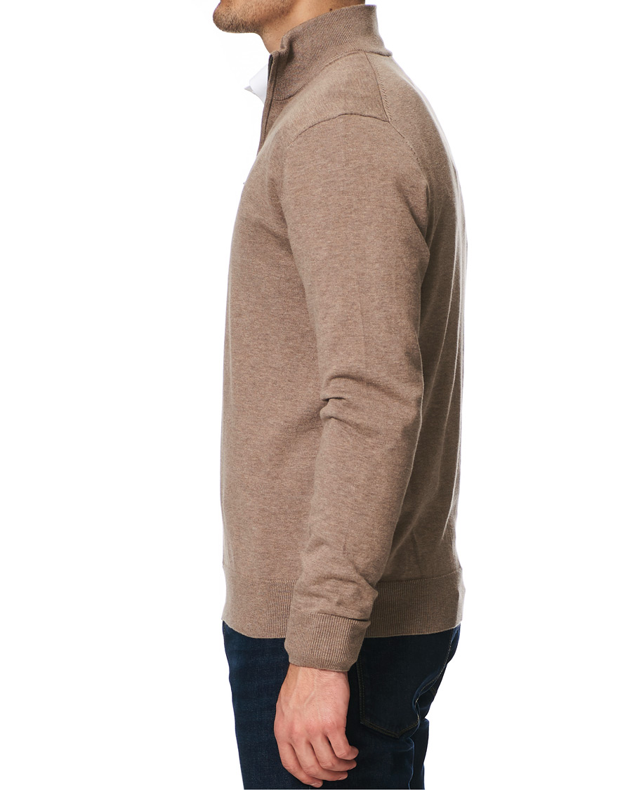 Homme | Pulls Et Tricots | Hackett | Cotton/Silk Half -Zip Taupe