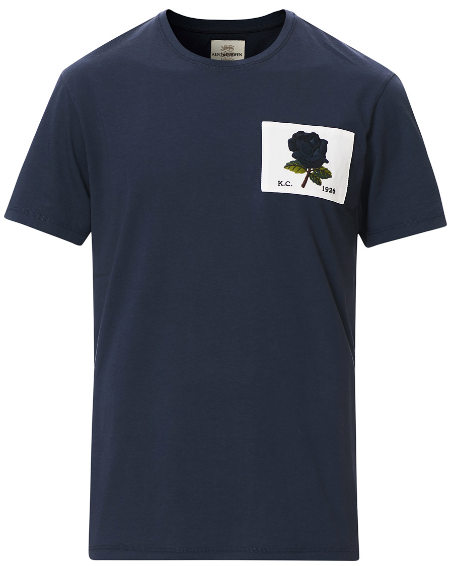 Homme | T-shirts | Kent & Curwen | Rose Embroidered T-Shirt Navy