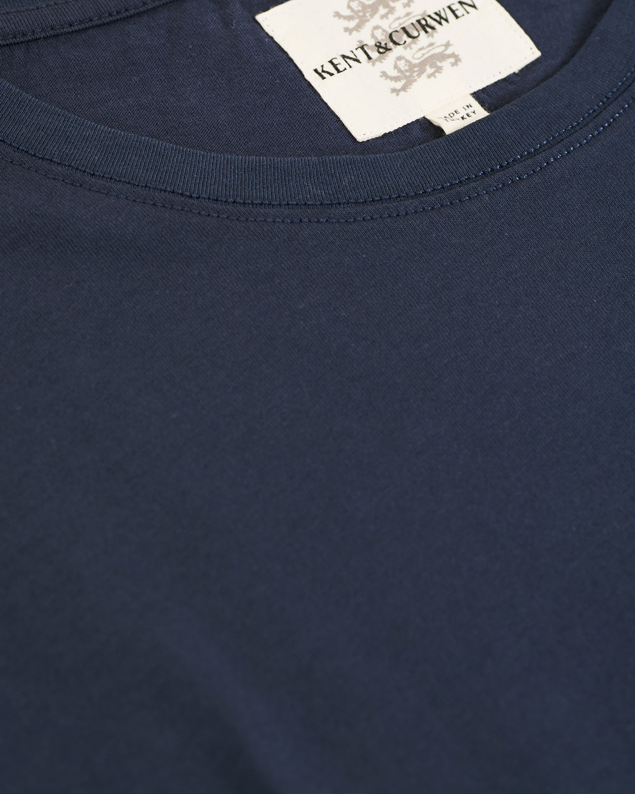 Homme | T-shirts | Kent & Curwen | Rose Embroidered T-Shirt Navy