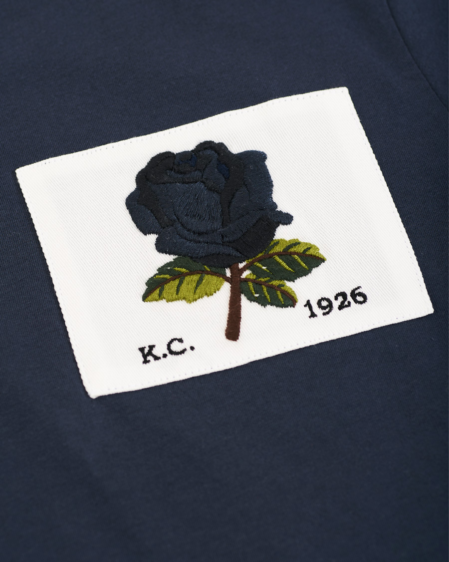Homme | T-shirts | Kent & Curwen | Rose Embroidered T-Shirt Navy