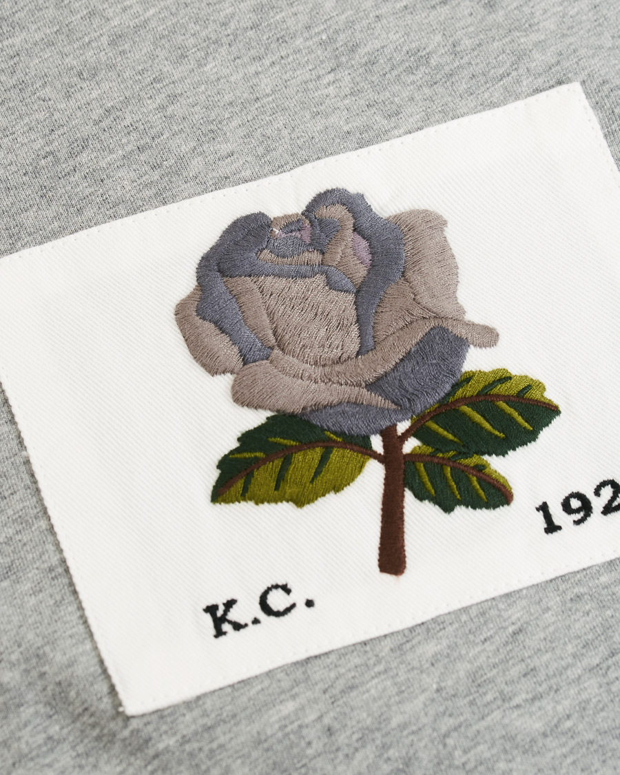 Homme | T-shirts | Kent & Curwen | Rose Embroidered T-Shirt Grey