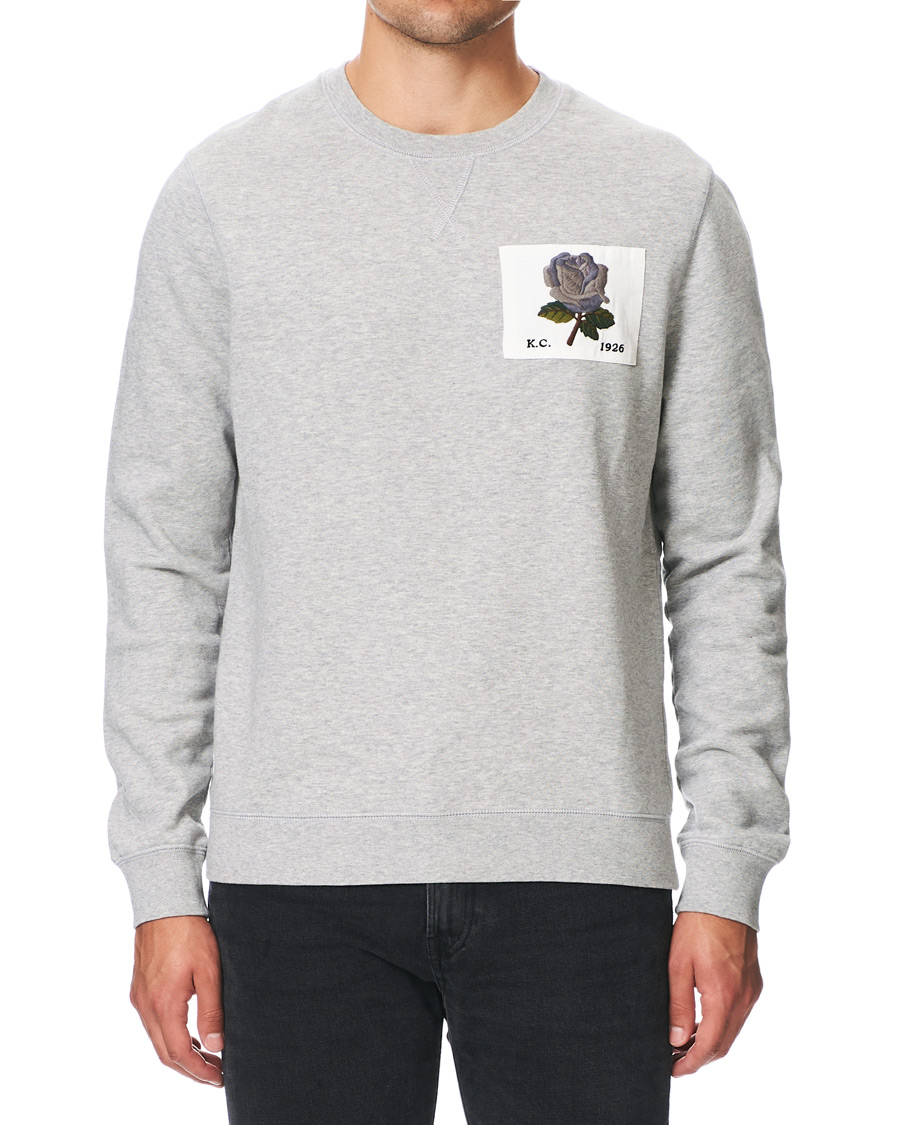 Homme | Pulls Et Tricots | Kent & Curwen | Rose Embroidered Sweatshirt Grey