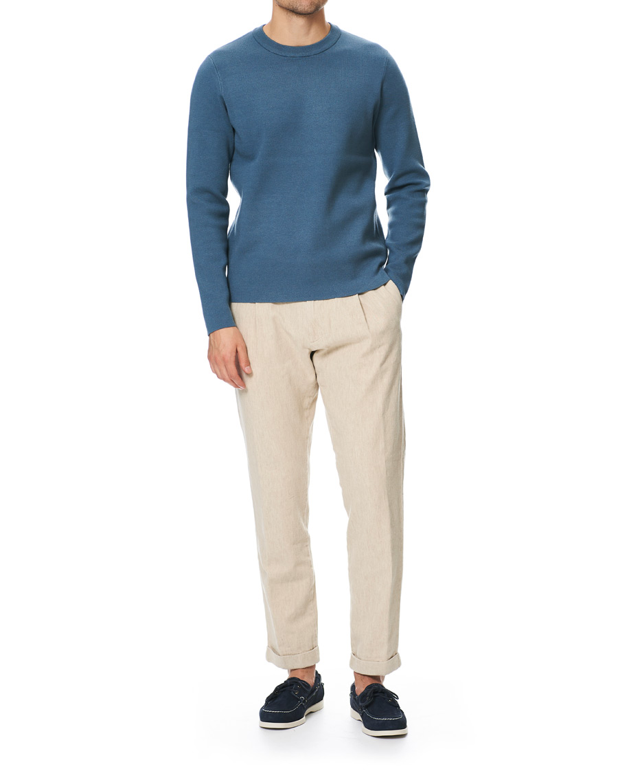Homme | Pulls Et Tricots | Samsøe Samsøe | Samsøe & Samsøe Gunan Soft Crew Neck Blue Mirage