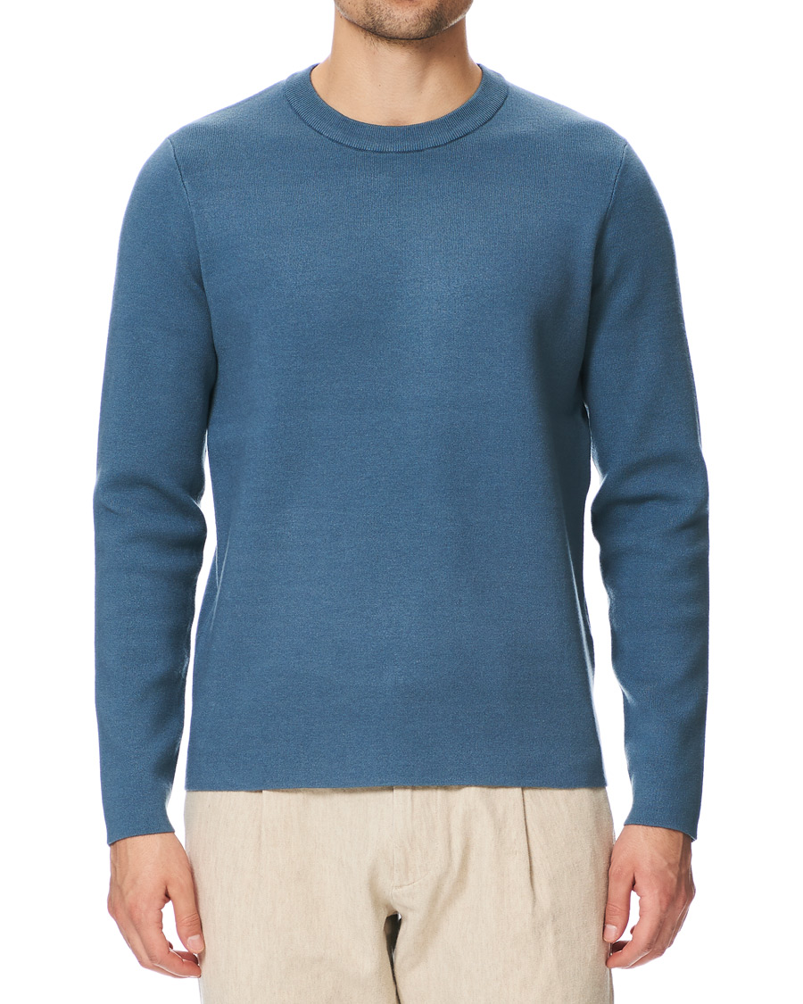 Homme | Pulls Et Tricots | Samsøe Samsøe | Samsøe & Samsøe Gunan Soft Crew Neck Blue Mirage