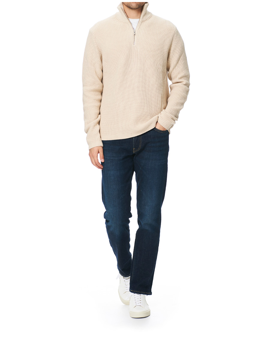 Homme | Pulls Et Tricots | Samsøe Samsøe | Samsøe & Samsøe Trani Half Zip Sweater Pumice