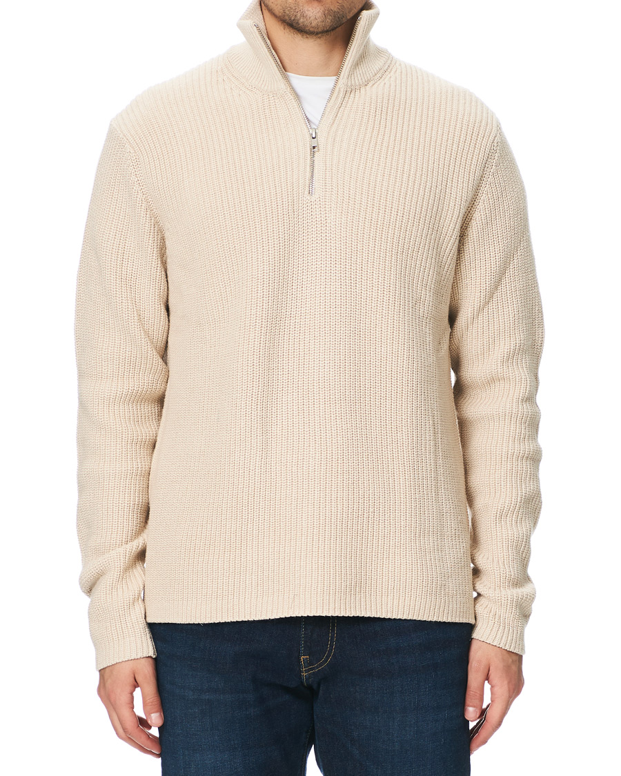 Homme | Pulls Et Tricots | Samsøe Samsøe | Samsøe & Samsøe Trani Half Zip Sweater Pumice
