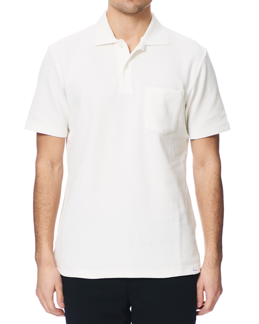 Homme | Polos | Samsøe Samsøe | Samsøe & Samsøe Taranto Short Sleeve Polo Lily White