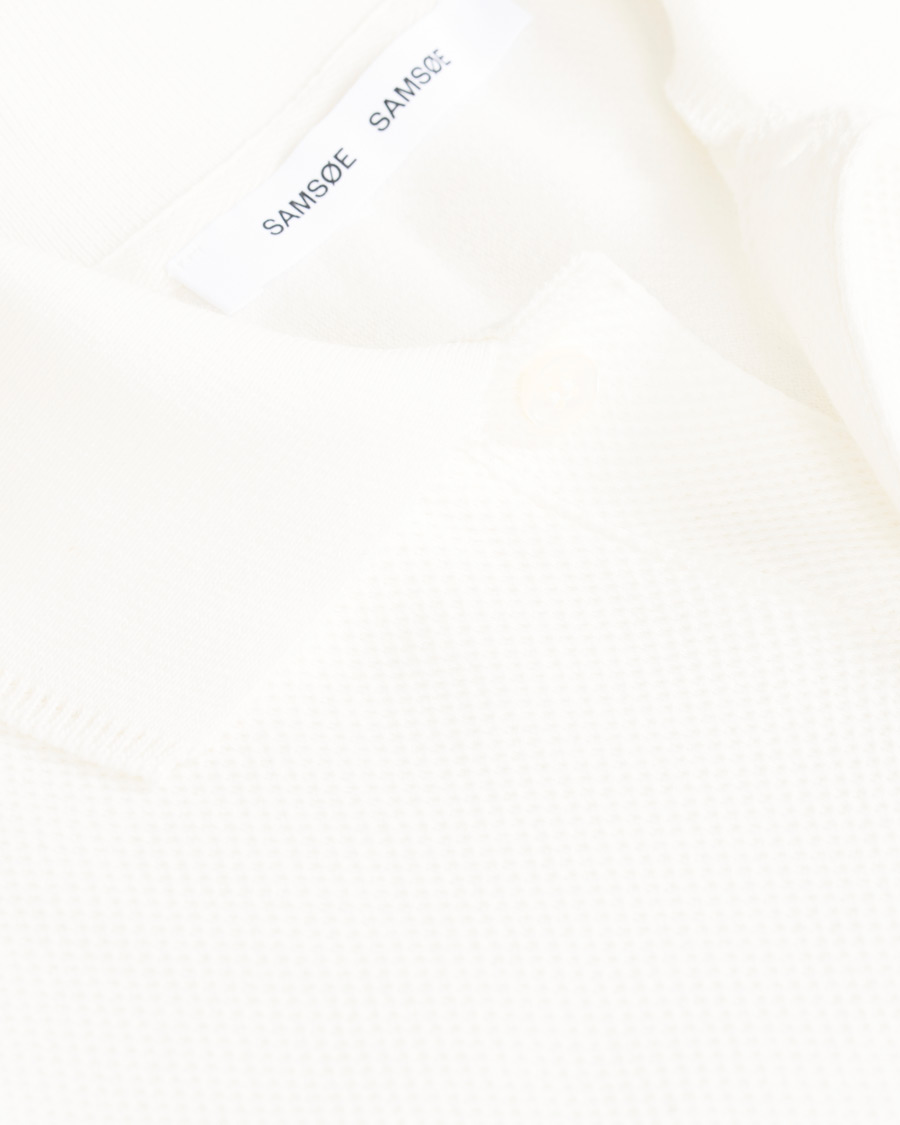 Homme | Polos | Samsøe Samsøe | Samsøe & Samsøe Taranto Short Sleeve Polo Lily White