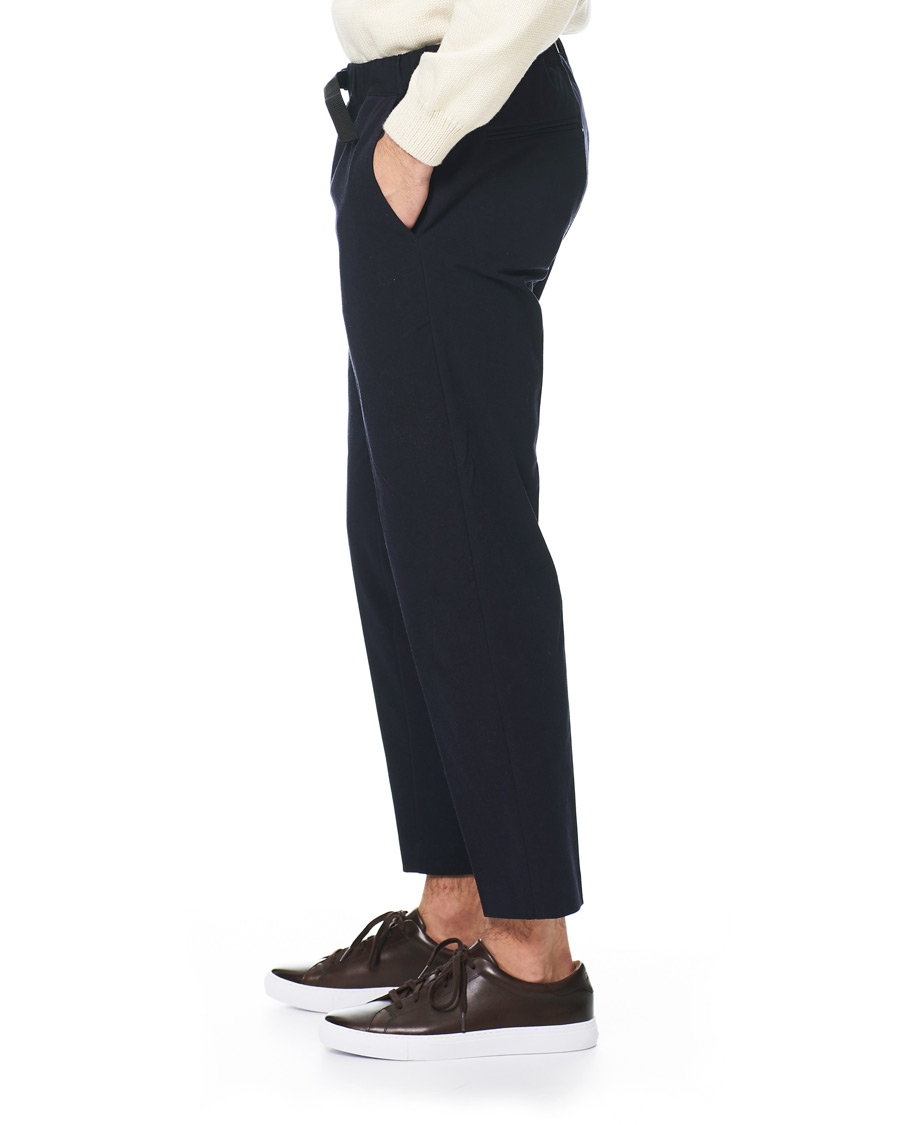 Homme | Pantalons | Samsøe Samsøe | Samsøe & Samsøe Agnar Cropped Cotton Trousers Night Sky