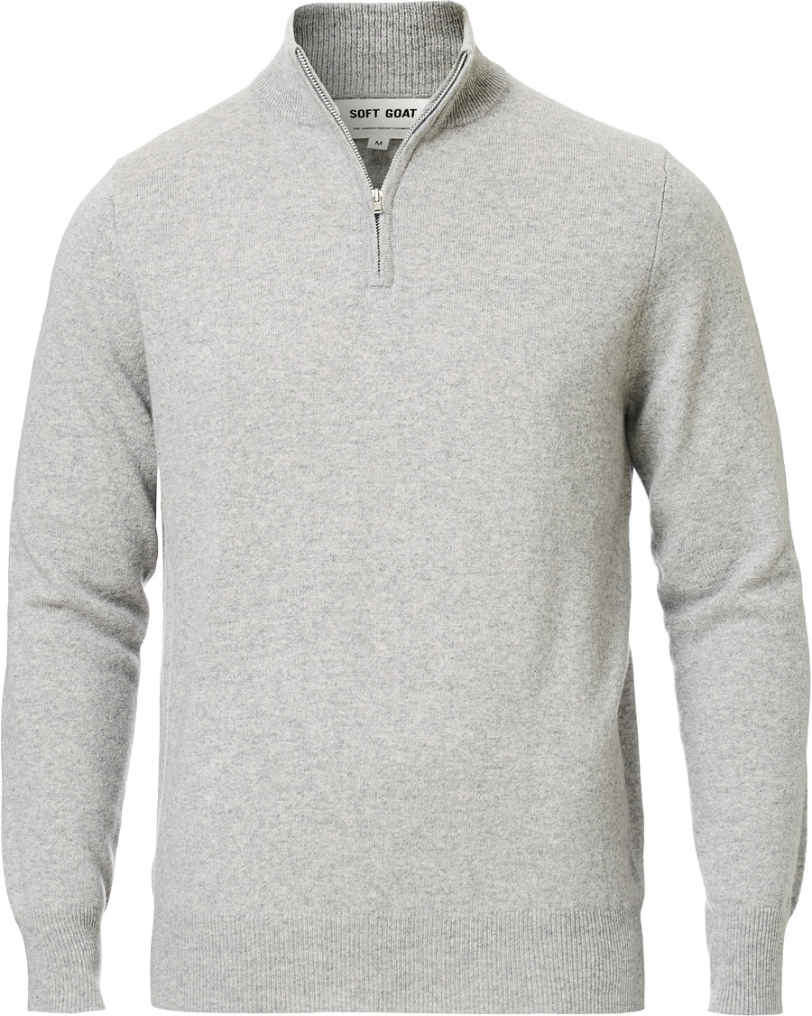 Homme | Pulls Et Tricots | Soft Goat | Cashmere Half Zip Grey