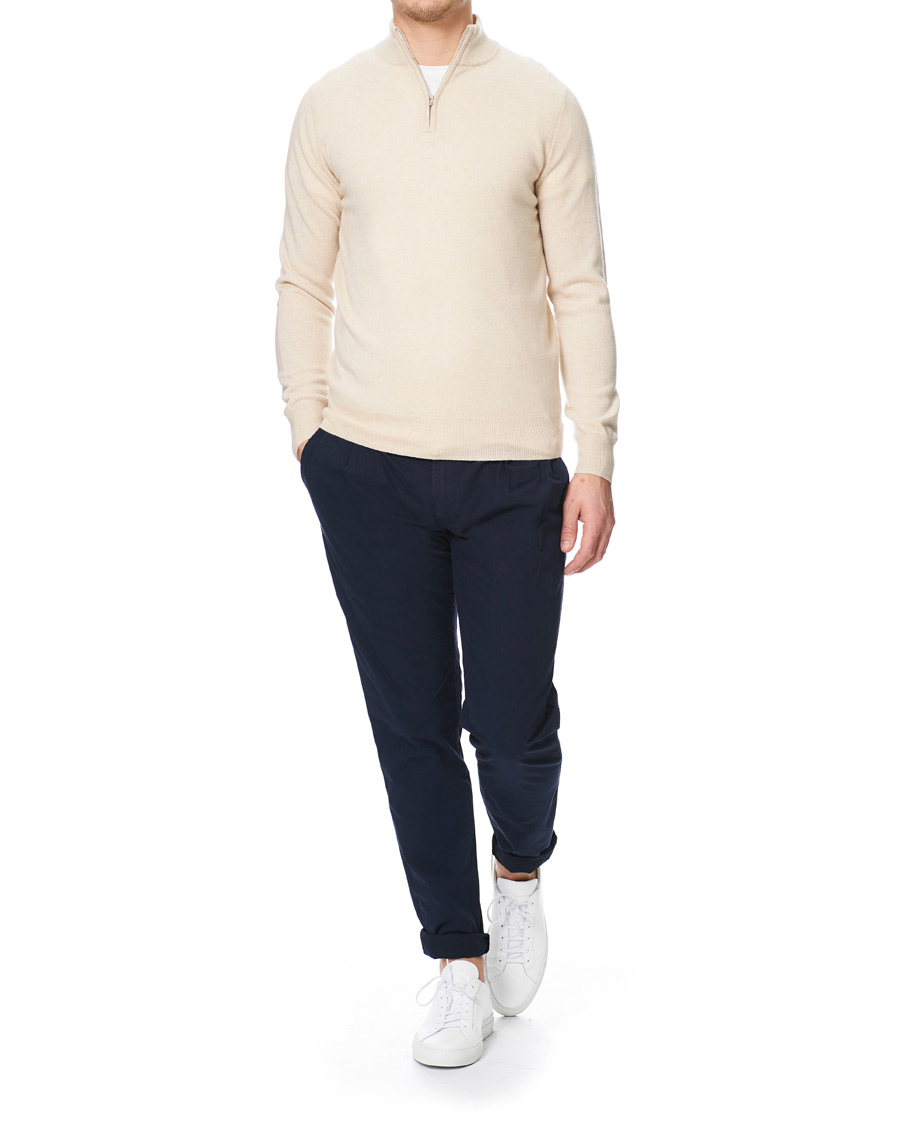 Homme | Pulls Et Tricots | Soft Goat | Cashmere Half Zip Beige