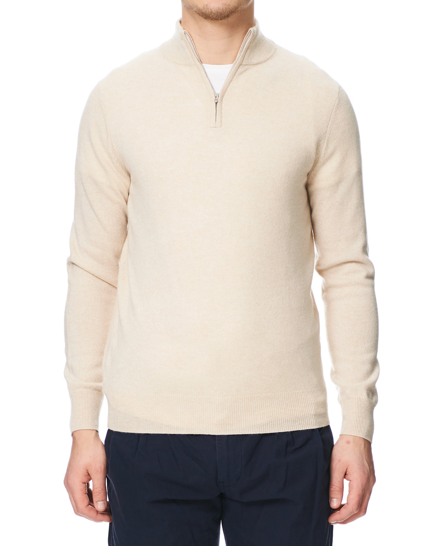 Homme | Pulls Et Tricots | Soft Goat | Cashmere Half Zip Beige