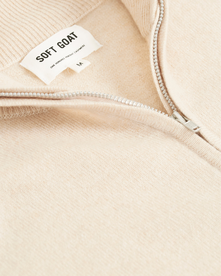 Homme | Pulls Et Tricots | Soft Goat | Cashmere Half Zip Beige