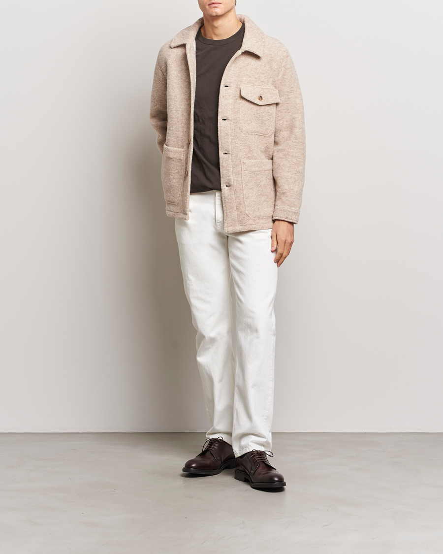Homme | Manteaux Et Vestes | A Day's March | Chaumont Heavy Wool Overshirt Sand