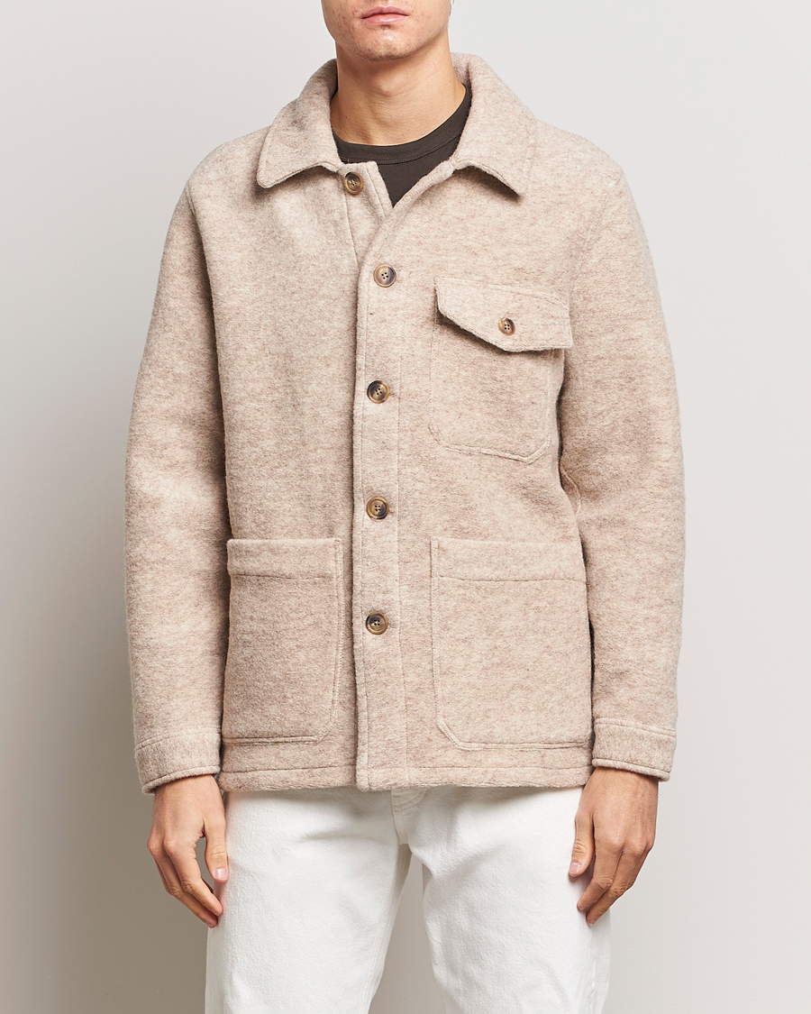 Homme | Manteaux Et Vestes | A Day's March | Chaumont Heavy Wool Overshirt Sand