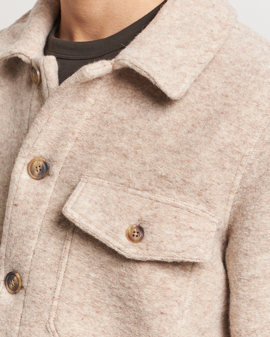Homme | Manteaux Et Vestes | A Day's March | Chaumont Heavy Wool Overshirt Sand
