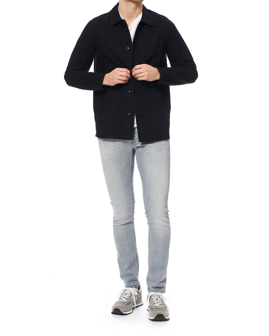 Heren | Overhemden | A Day's March | Original Herringbone Overshirt Black