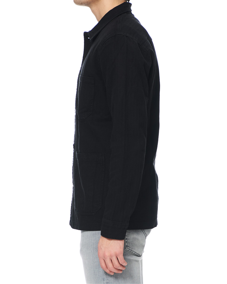 Heren | Overhemden | A Day's March | Original Herringbone Overshirt Black