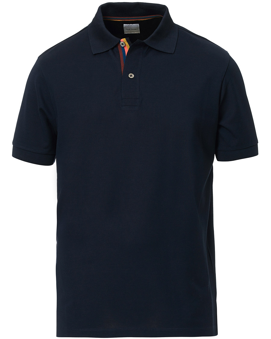 Homme | Polos | Paul Smith | Placket Stripe Polo Navy